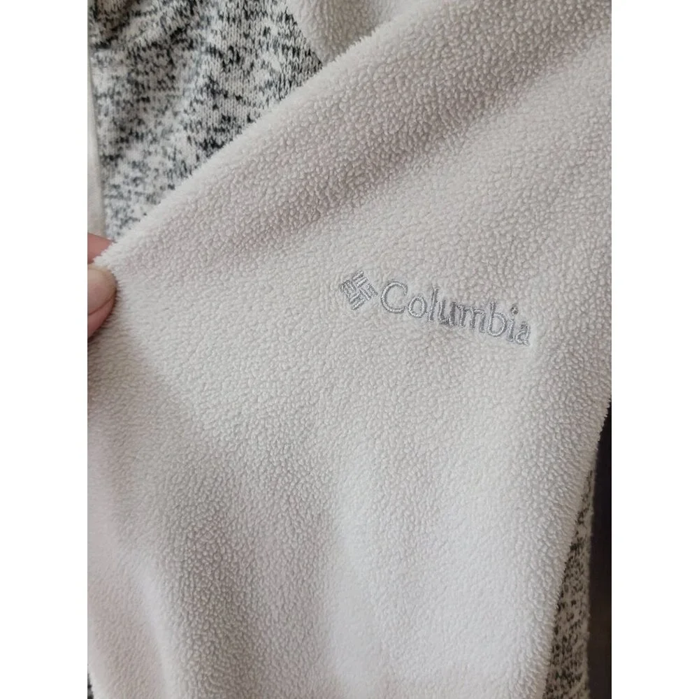 Columbia Womens Full-Zip Hooded Fleece Jacket XL Gray - Picture 3 of 8